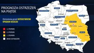 Prognoza zagrożeń IMGW na piątek