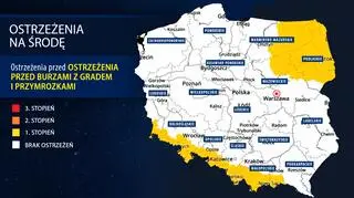 Prognoza zagrożeń IMGW na środę