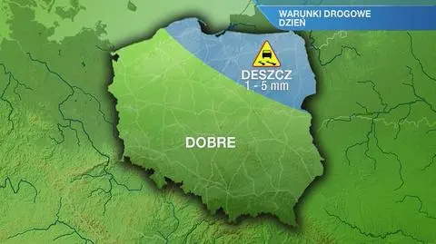 Warunki drogowe w poniedziałek
