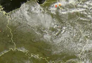 Wyładowania atmosferyczne nad Polską w środę o godz. 14.50