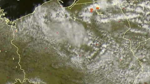 Wyładowania atmosferyczne nad Polską w środę o godz. 14.50