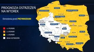 Prognoza zagrożeń na wtorek