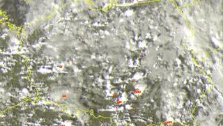 Wyładowania nad Polską 25.10.2022