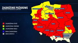 Zagrożenie pożarowe w polskich lasach