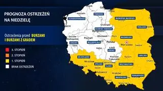 Prognoza zagrożeń IMGW na niedzielę