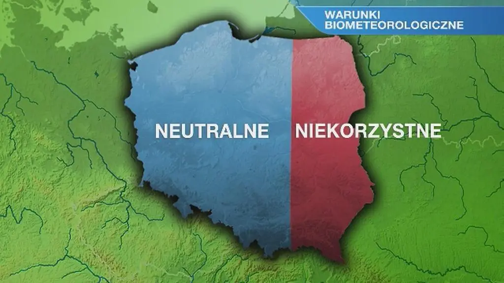 Warunki biometeorologiczne w poniedziałek