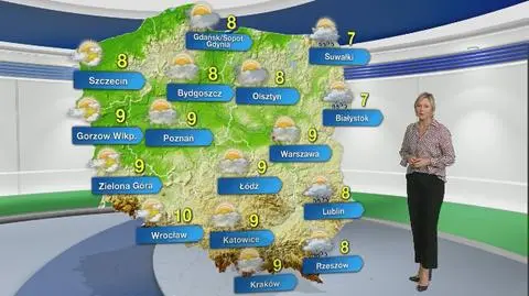 Prognoza pogody na poniedziałek 11
