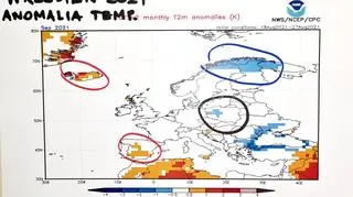 Odchylenie od temperatury we wrześniu 