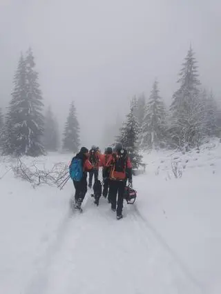 Lawina w rejonie Przełęczy pod Kopą Kondracką