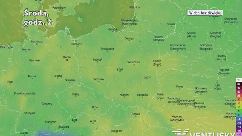 Prognozowana temperatura w majówkę