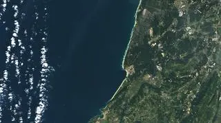 Zdjęcie satelitarne miejscowości Nazaré 5.02.2022 