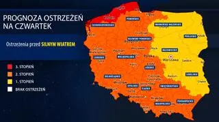 Prognoza zagrożeń IMGW na czwartek