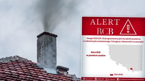 Alert RCB przed smogiem. "Prognozowana jest zła jakość powietrza w zakresie pyłu zawieszonego"