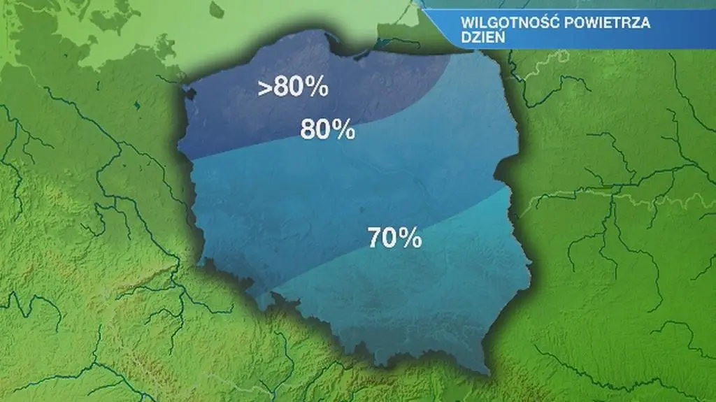 Warunki biometeorologiczne w poniedziałek