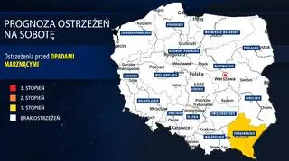 Prognoza zagrożeń IMGW na sobotę