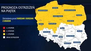 Prognoza zagrożeń IMGW na piątek