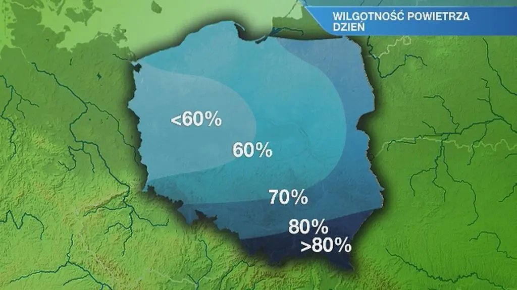Warunki biometeorologiczne w poniedziałek