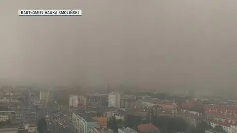 Burza piaskowa nad Szczecinem