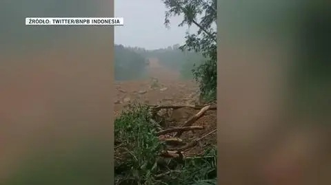 Osuwisko na indonezyjskiej wyspie Serasan