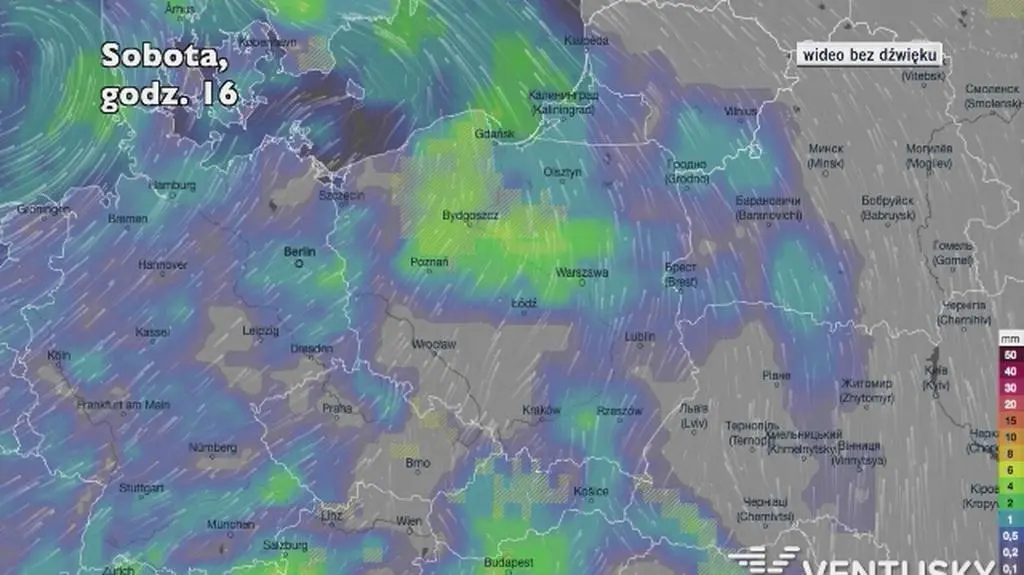 Prognozowane opady w najbliższych dniach