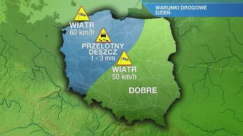 Warunki drogowe we wtorek