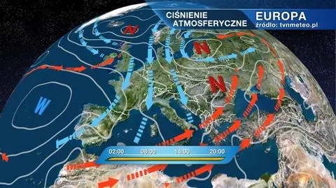 Sytuacja baryczna nad Europą