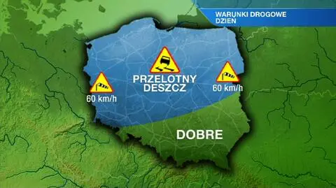 Dobre warunki drogowe będą tylko na południu kraju
