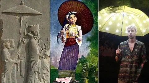 Parasol zmieniał zastosowanie i wygląd