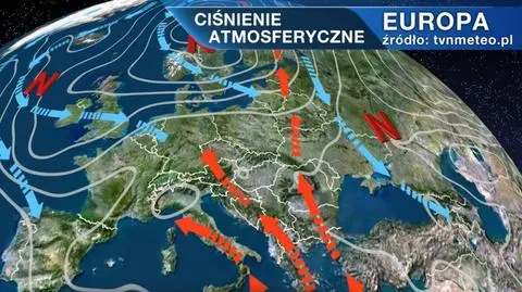 Sytuacja baryczna nad Europą