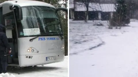 Atak zimy na Dolnym Śląsku. Autobus utknął w zaspie