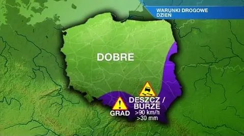 Na drogach południa i wschodu pogodowe utrudnienia