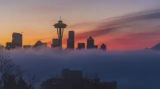 Magiczny wschód słońca w Seattle