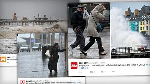 Cyklon Abigail uderzył w Wyspy Brytyjskie. Wiatr ma prędkość huraganu