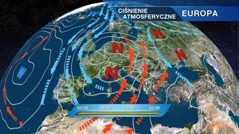 Układ frontów nad Europą