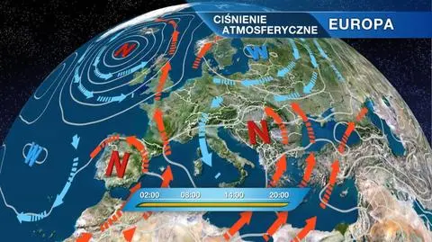 Układ frontów nad Europą