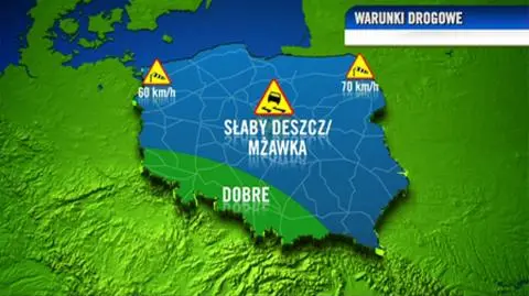 Warunki drogowe w Polsce 27 grudnia