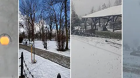 Śnieg, krupa śnieżna. Biało w części kraju