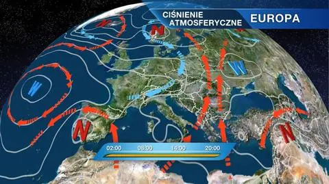 Sytuacja baryczna nad Europą