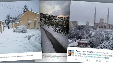 Na północy Afryki śnieg sparaliżował ruch