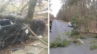 Strażacy mieli bardzo dużo pracy przy usuwaniu skutków wichur