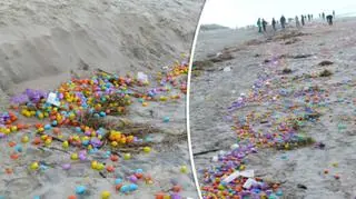 Na plaży w Niemczech pojawiły się jajka niespodzianki