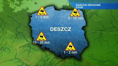 Deszcz da się we znaki. Na południowym zachodzie spadnie do 20 l/mkw.