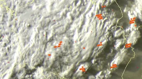 Burze nad Polską o godz. 20
