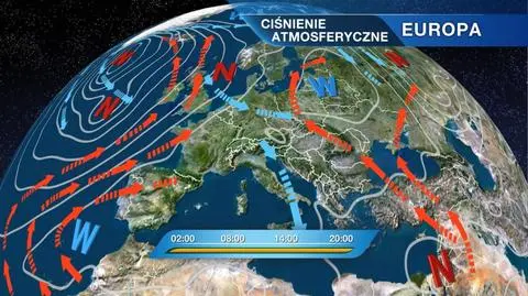 Układ ciśnienia nad Europą