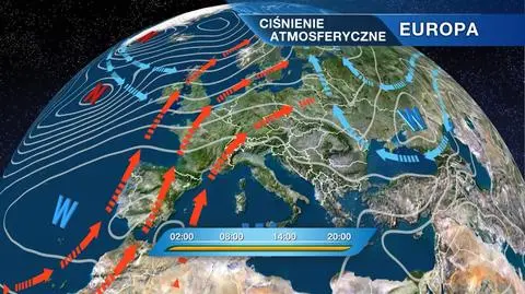 Nad Polską przemieszcza się front. Ciśnienie będzie spadać