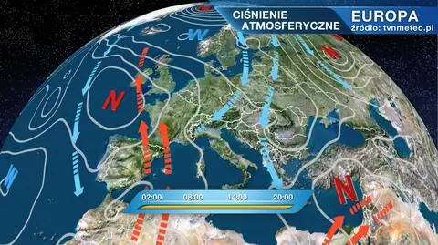 Masy powietrza i ośrodki baryczne nad Europą