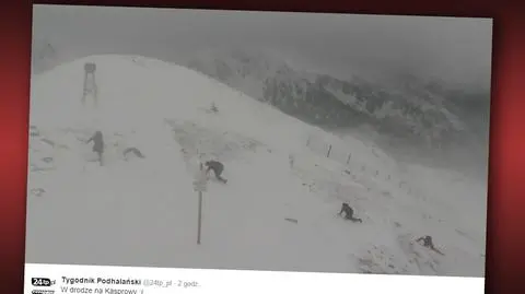 Chcieli zdobyć Kasprowy Wierch na czworakach. Halny nie pozwolił stać na nogach