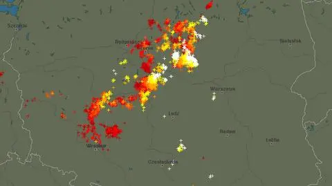 Wyładowania atmosferyczne nad Polską - godz