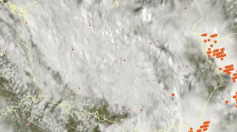 Burze nad Polską o godz. 15.55