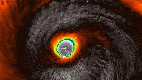 Tak wyglądał tajfun Yutu w chwili uderzenia